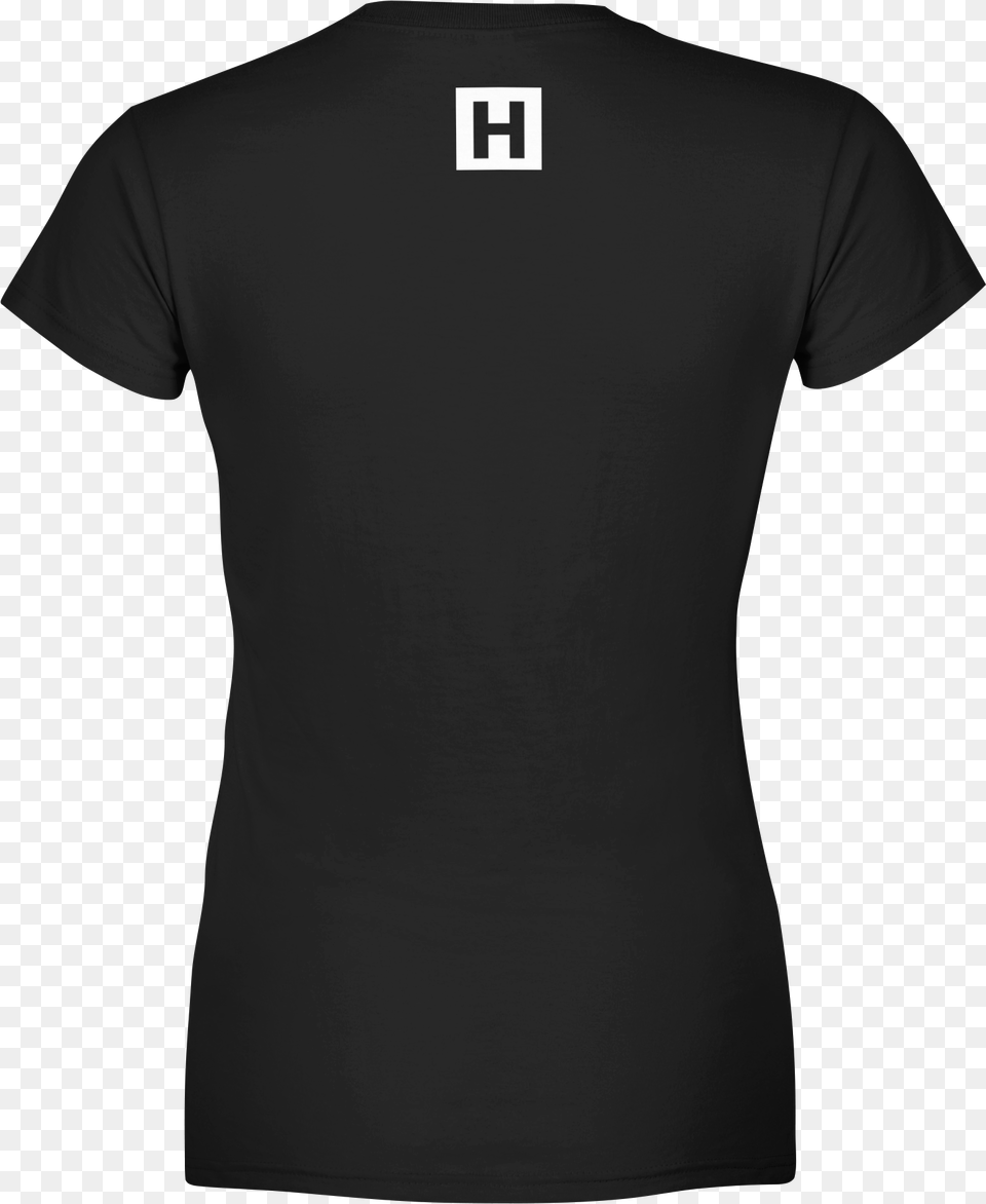 Hstlr Clothing Women S Tee Black Back Polo Shirt Black Woman, T-shirt Png Image