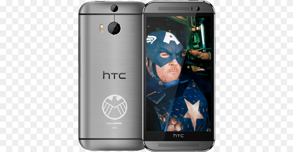 Htc Unveils Limited Edition Captain America S Htc One M8 16 Gb Gunmetal Gray Unlocked, Electronics, Mobile Phone, Phone, Adult Free Png Download