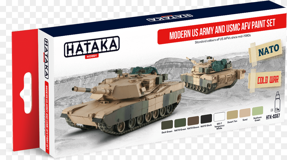 Htk As67 Modern Us Army And Usmc Afv Paint Set Hataka Paint Set, Armored, Military, Tank, Transportation Free Png