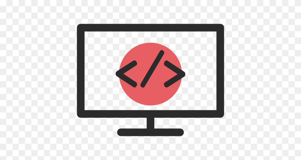 Html Monitor Colored Stroke Icon, Computer Hardware, Electronics, Hardware, Screen Png Image