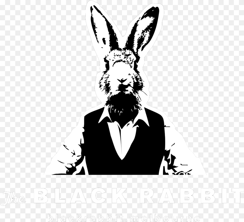 Http Blackrabbit Net Aublackrabbit Rabbit, Stencil, Adult, Male, Man Png Image
