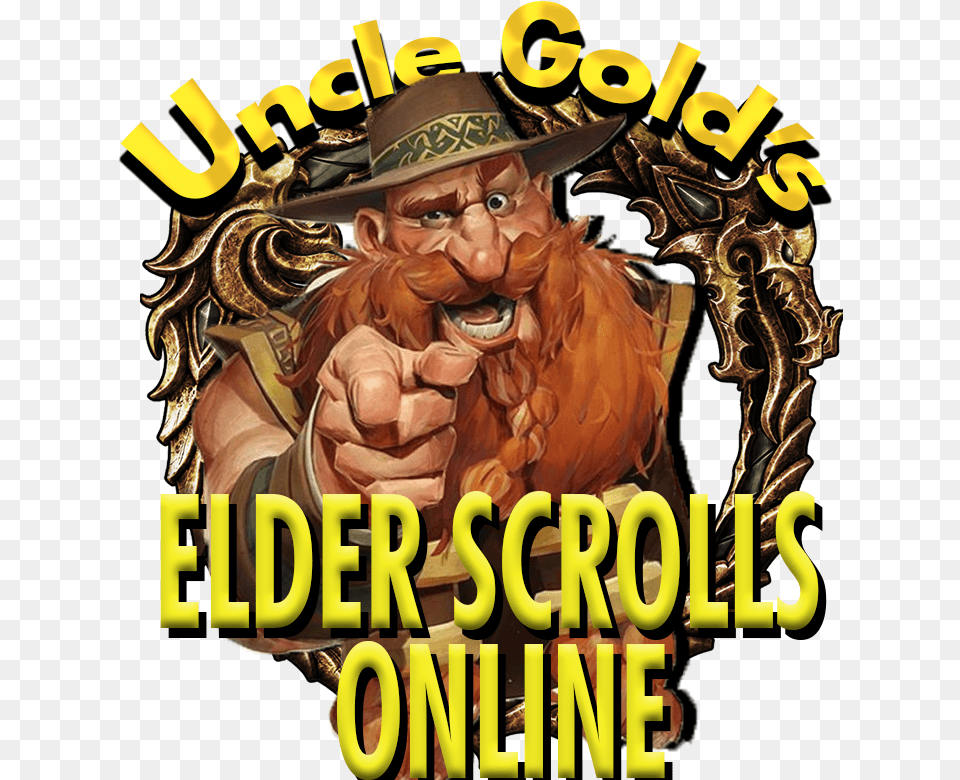 Http Elderscrollsonline Com Unclegold Character Design Art Piece, Publication, Book, Person, Man Png