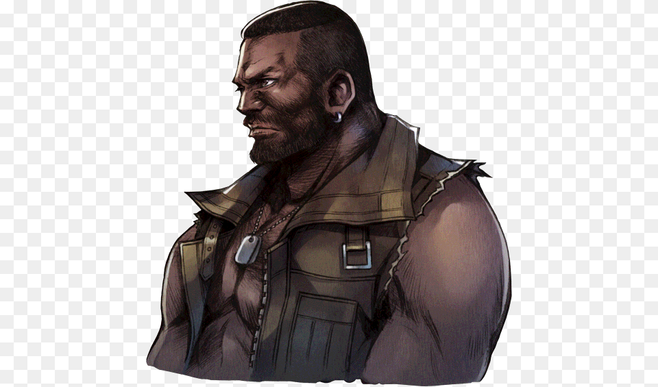 Http I60 Tinypic Comjtsciw Final Fantasy Vii Remake Barret, Portrait, Face, Head, Photography Free Transparent Png