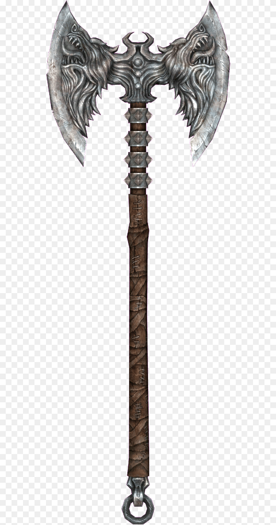 Http Images3 Wikia Nocookie Net Ruefulaxe Skyrim Silver Battle Axe, Weapon, Device, Tool, Blade Free Transparent Png