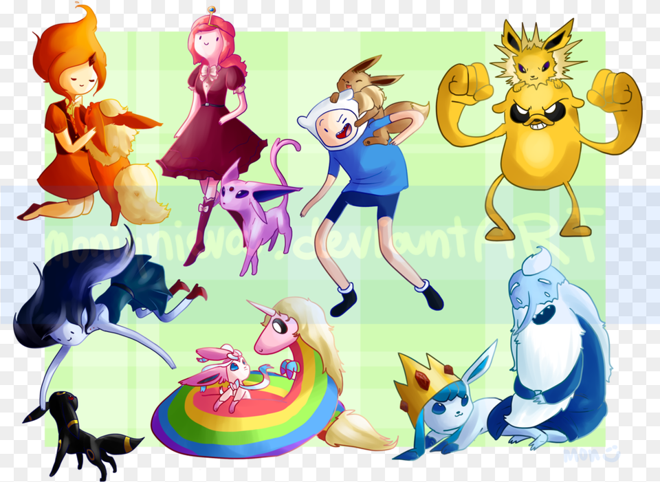 Http Images6 Fanpop Time With Finn And Jake Eeveelutions And Adventure Time, Book, Comics, Publication, Person Free Transparent Png