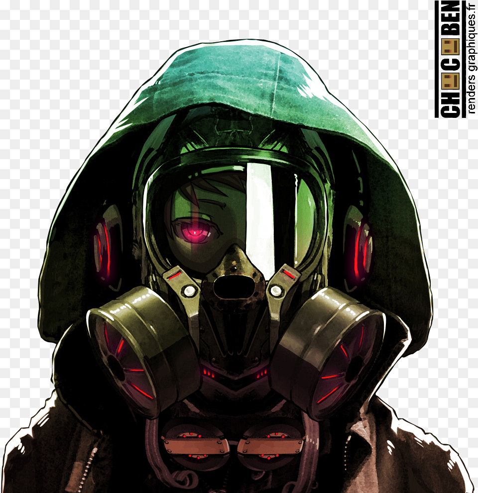 Http Renders Graphiques Masque A Gaz Cool Anime Characters With Masks, Helmet, Face, Head, Person Free Png Download