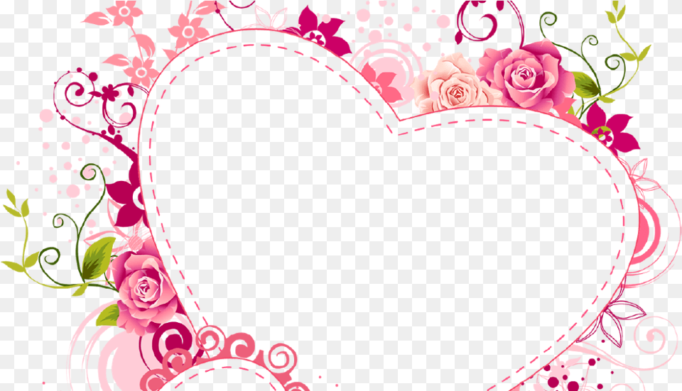 Http Syedimranrocks Blogspot Com Pink Picture Floral Frame Heart, Art, Graphics, Floral Design, Pattern Free Png