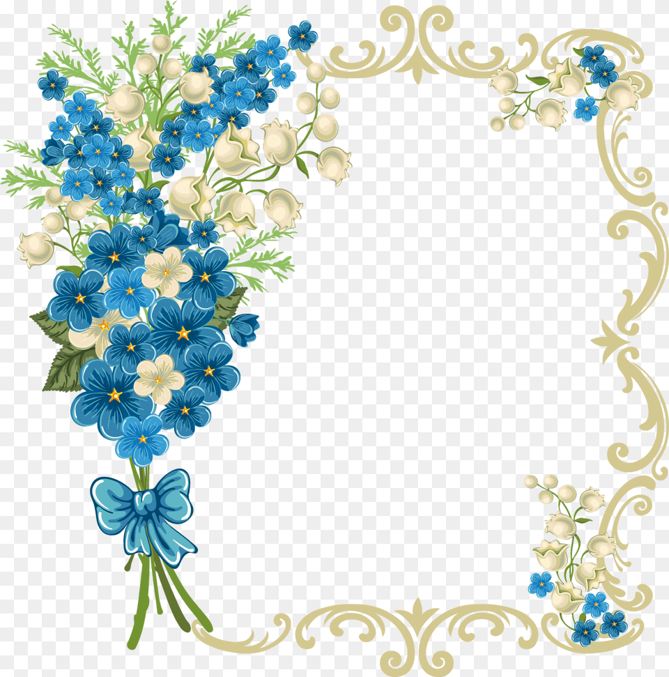 Httpflowerillustcomimgflowerflower Frame038png Border Beautiful Flowers Design, Art, Floral Design, Graphics, Pattern Free Transparent Png
