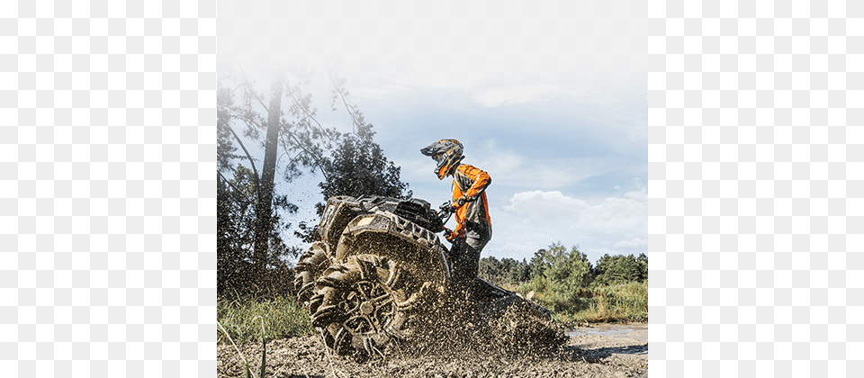 Https Cdn1 Polaris Vtt Mud, Helmet, Person, Atv, Transportation Free Transparent Png