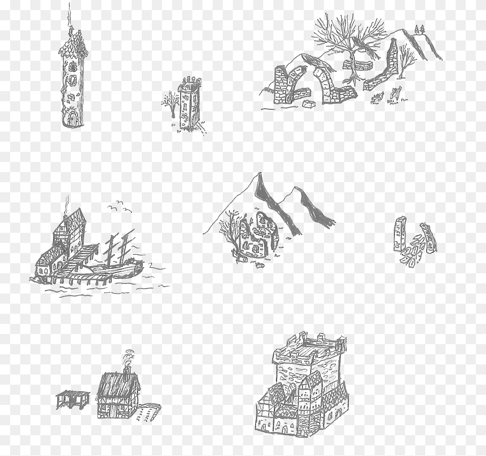 Https Daggerandbrush Files Wordpress Hand Drawn Map Elements, Art, Drawing, Stencil Png