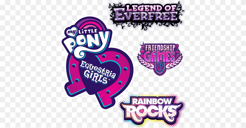 Https My Little Pony Equestria Girls Logo, Advertisement, Purple, Sticker, Poster Free Transparent Png