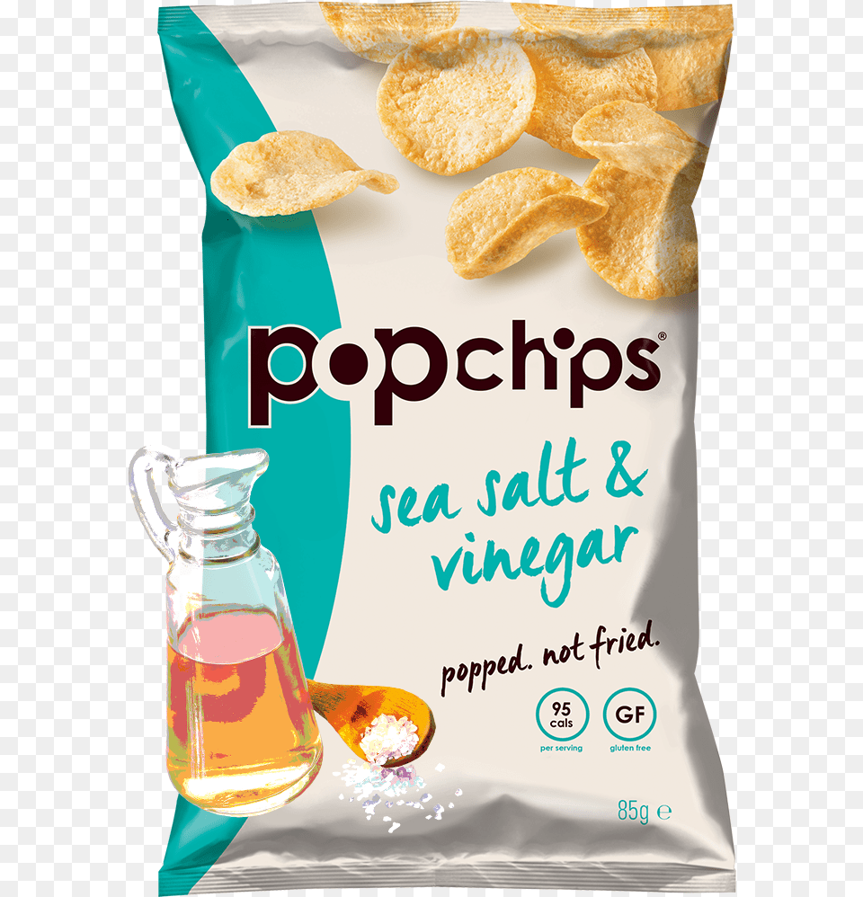 Https Popchips Uk S3 Amazonaws Bag Image61vinegar Pop Chips Sour Cream, Bread, Food, Seasoning, Syrup Png Image