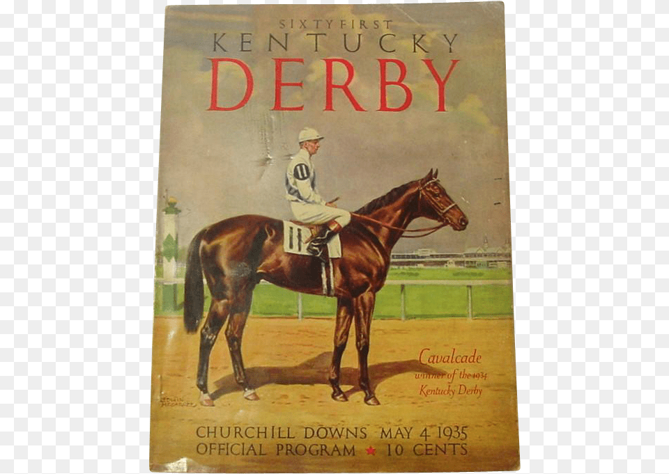 Https Rubylane Kentucky Derby Program, Publication, Book, Halter, Person Png