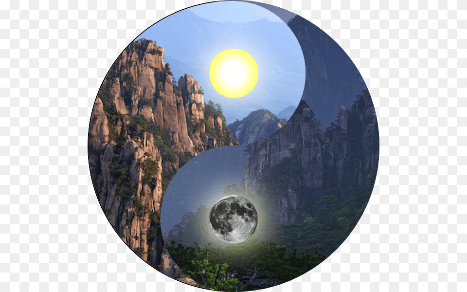 Huangshan, Astronomy, Moon, Nature, Night Free Png Download