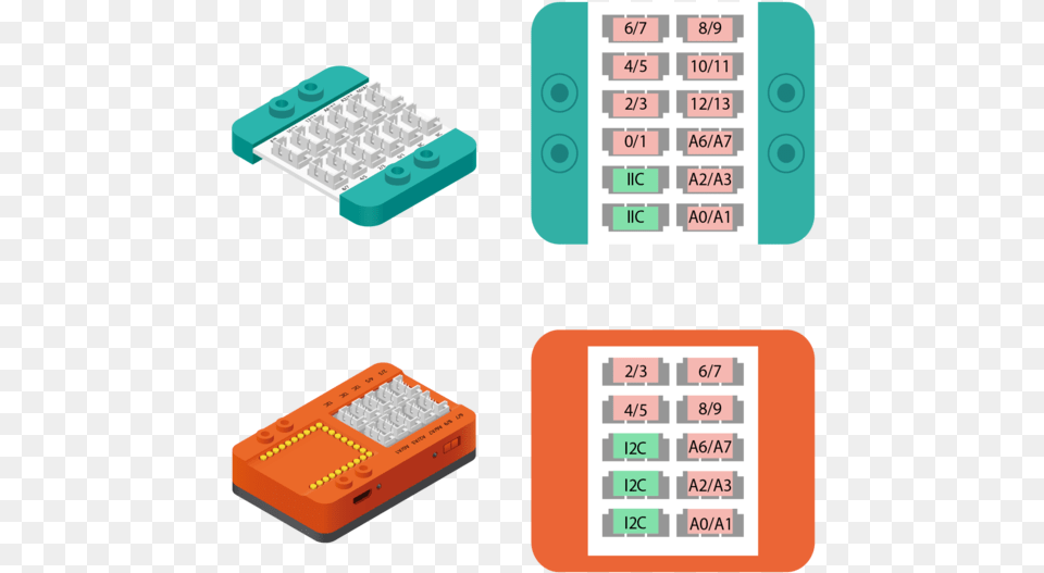 Hub I2c Pins Microduino Mcenter, Computer Hardware, Electronics, Hardware Free Png