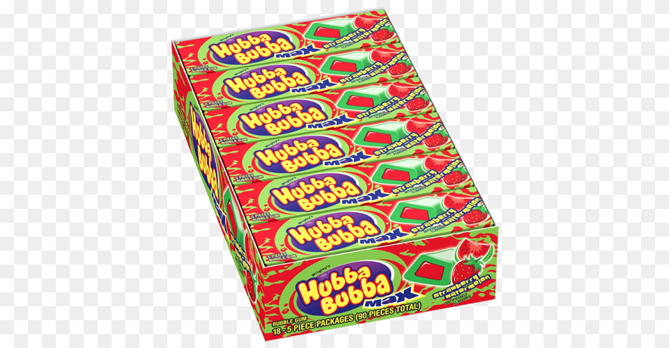 Hubba Bubba Max Strawberry Watermelon Bubble Gum Png