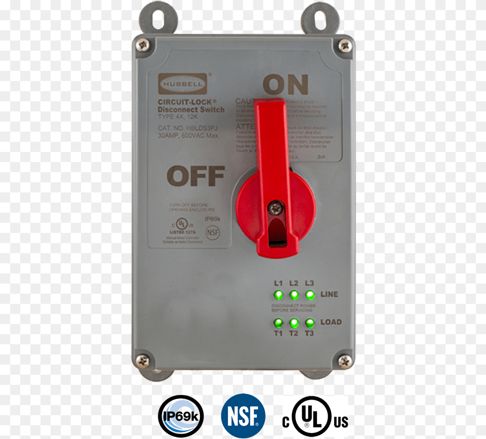 Hubbel 30a Disconnects Accent Image Hubbell Led Disconnect, Electrical Device, Switch Free Png