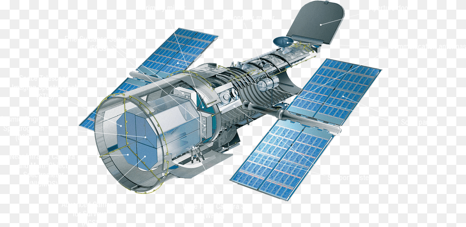 Hubbles Instruments Including Control Inside The Hubble Space Telescope, Electrical Device, Solar Panels, Astronomy, Outer Space Png