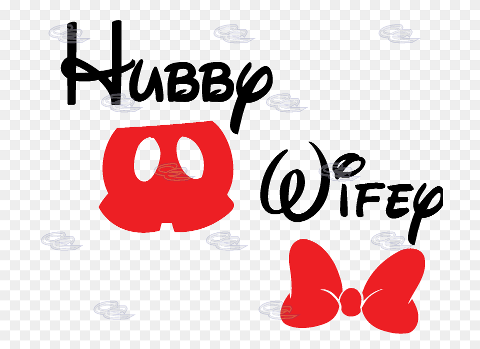 Hubby Wifey Disney Mickey Mouse Red Pants Minnie Mouse Red Bow, Brush, Device, Tool, Cosmetics Png Image