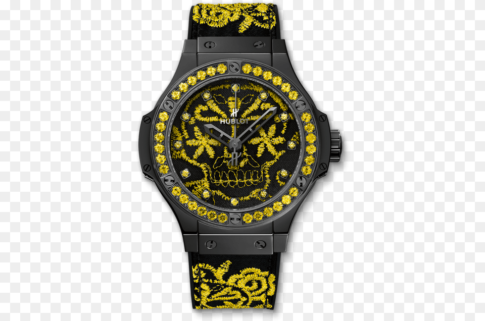 Hublot Big Bang Broderie Sugar Skull Fluo, Arm, Body Part, Person, Wristwatch Png Image