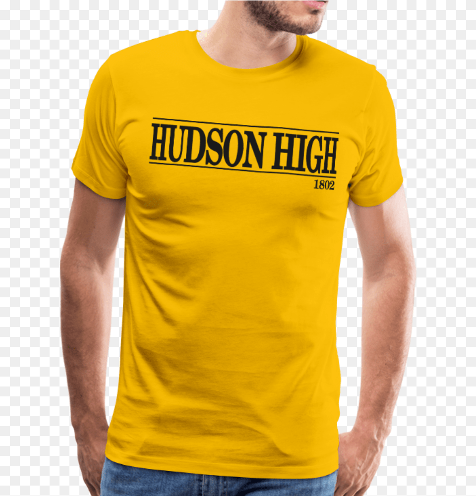 Hudson High 1802 Jeans Logo, Clothing, Shirt, T-shirt, Adult Png