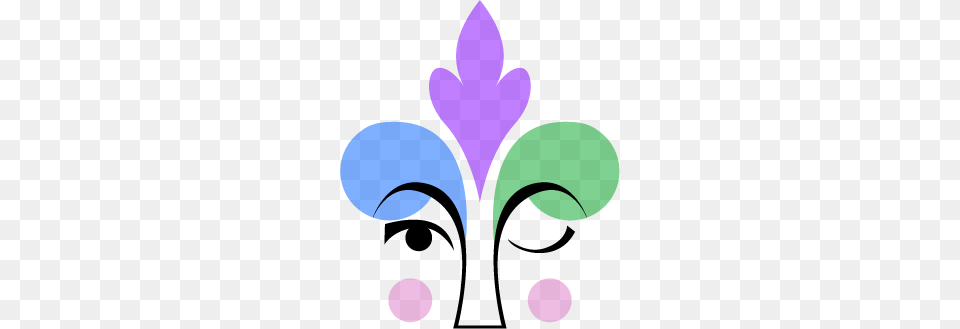 Hue Dat Face Painting Face Painting For New Orleans, Art, Graphics, Pattern, Floral Design Free Png Download