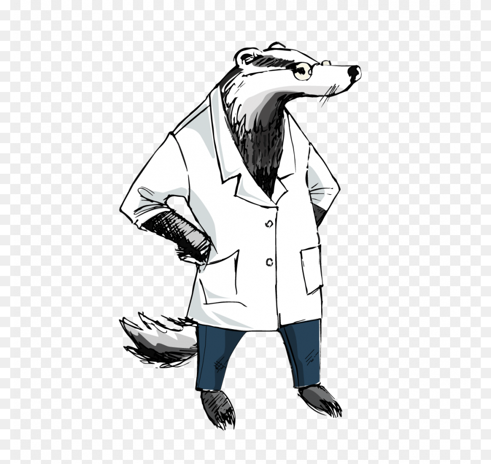 Hufflepuff Badger Drawing 5 Days Easy Meaning Badger Lab Management, Publication, Lab Coat, Comics, Coat Free Png