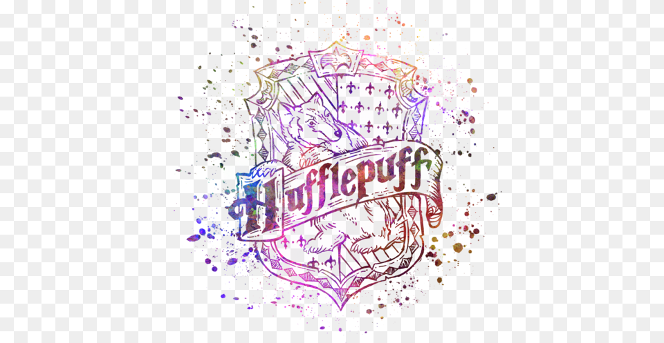 Hufflepuff Crest, Pattern, Purple, Accessories, Crystal Free Transparent Png