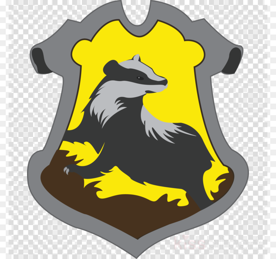 Hufflepuff Crest Clipart Helga Hufflepuff Hogwarts Hufflepuff Logo Clip Art, Animal, Bear, Mammal, Wildlife Free Transparent Png