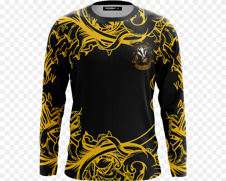 Hufflepuff Long Sleeve Shirt, Clothing, Long Sleeve, Adult, Male Free Transparent Png