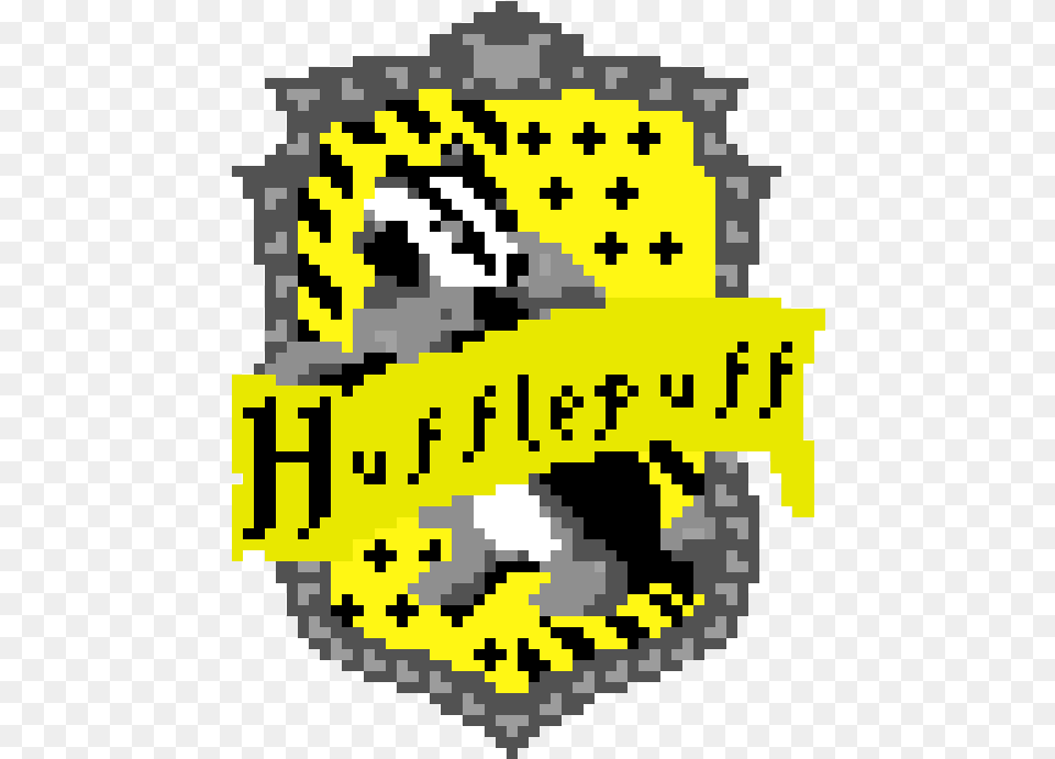 Hufflepuff Pixel Art Grid, Logo, Qr Code Png