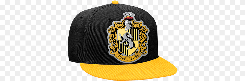 Hufflepuff Snapback Flat Bill Hat Hufflepuff Crest, Baseball Cap, Cap, Clothing, Logo Png