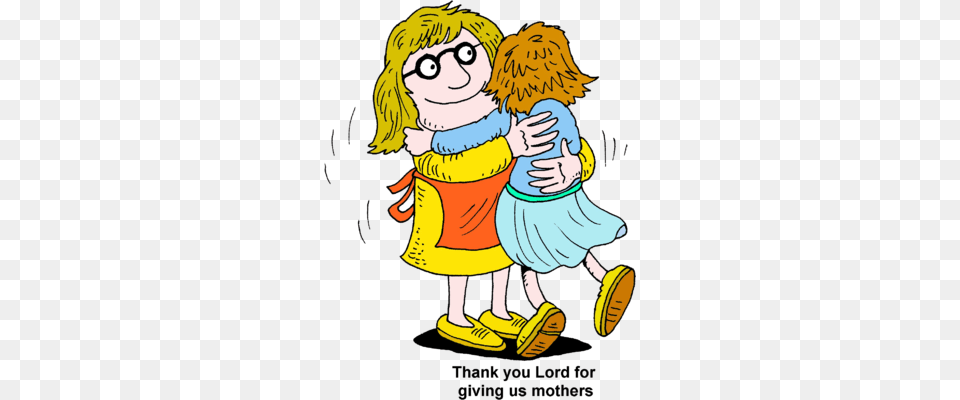 Hug Clipart Mother Daughter, Baby, Person, Cartoon, Face Free Transparent Png