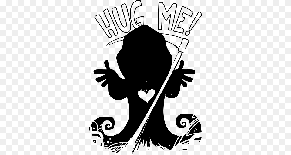 Hug Me Halloween Reaper, Person, Silhouette Free Transparent Png