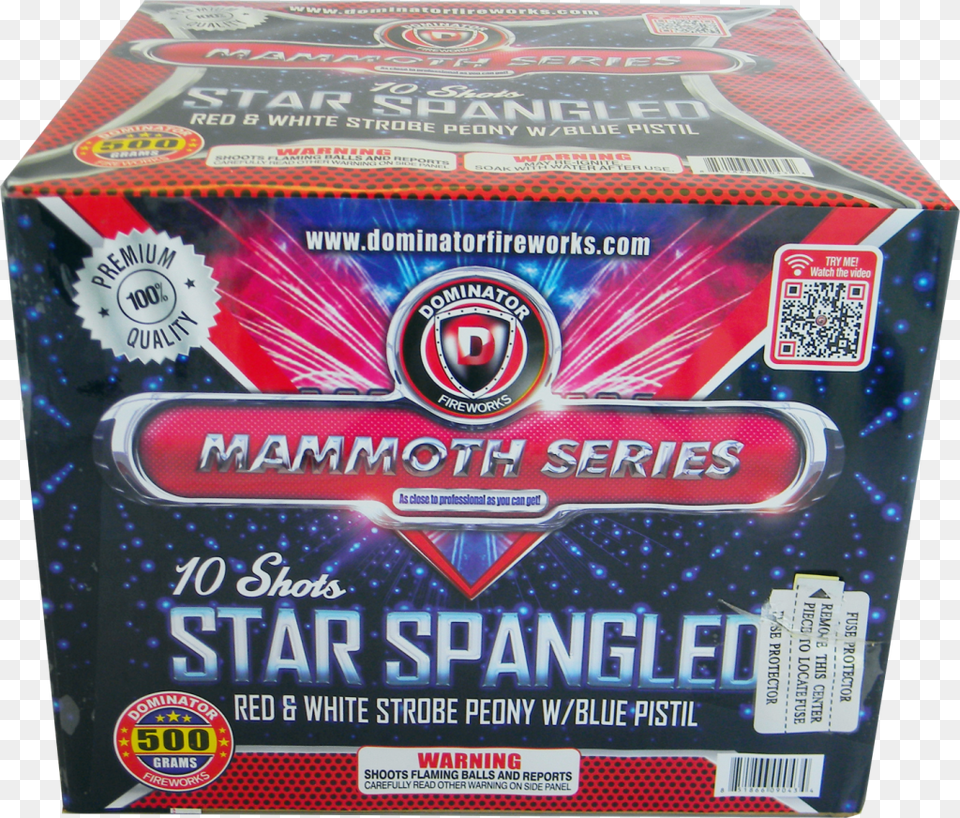 Huge Breaks Of Classic Red White And Blue Stars Fireworks, Machine, Spoke, Box, Qr Code Free Png
