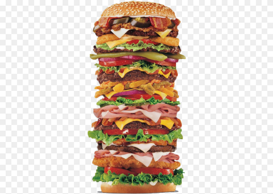 Huge Burger Food Kitchen Dagwood Sandwich, Lunch, Meal Free Png