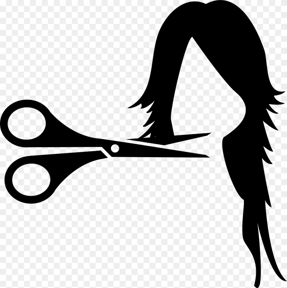Huge Freebie Hair Cut Clipart, Scissors, Silhouette, Bow, Weapon Png Image