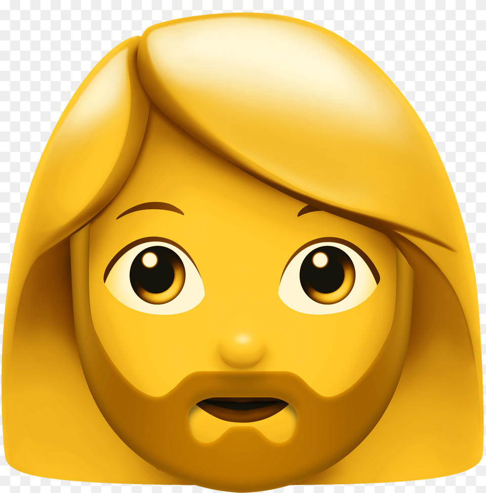 Huge Iphone Update Adds New Emoji Lady With Beard Emoji, Clothing, Hat, Cap, Helmet Free Png Download