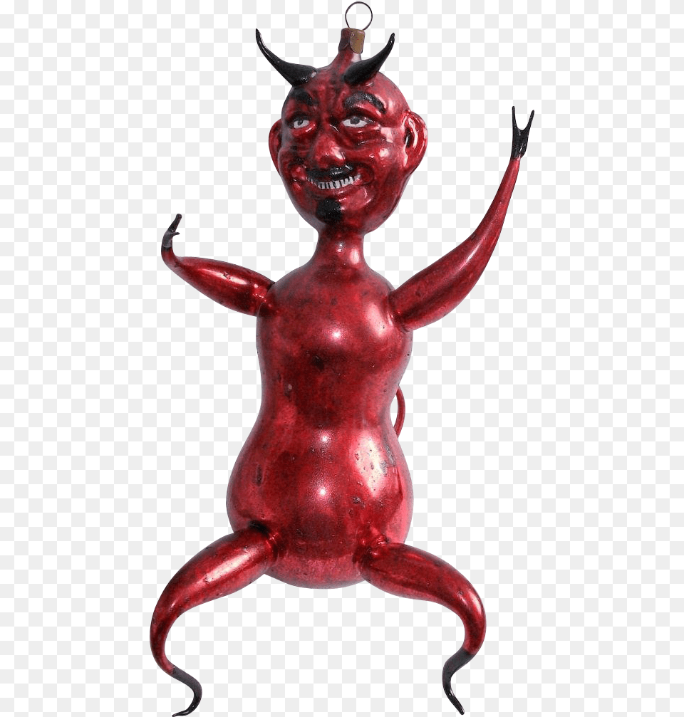 Huge Krampus Devil Anti Santa Christmas Ornament From Bronze Sculpture, Alien, Adult, Male, Man Free Png Download