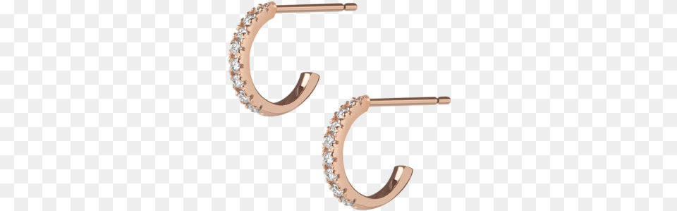 Huggie Earrings With White Diamonds Earrings, Accessories, Diamond, Earring, Gemstone Free Png Download