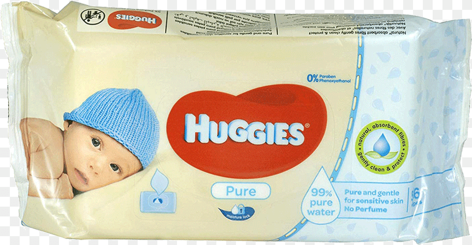 Huggies Baby Wipes Pure 56 Pcs Huggies Pure Baby Wipes 56 Count, Clothing, Hat, Cap, Person Free Transparent Png