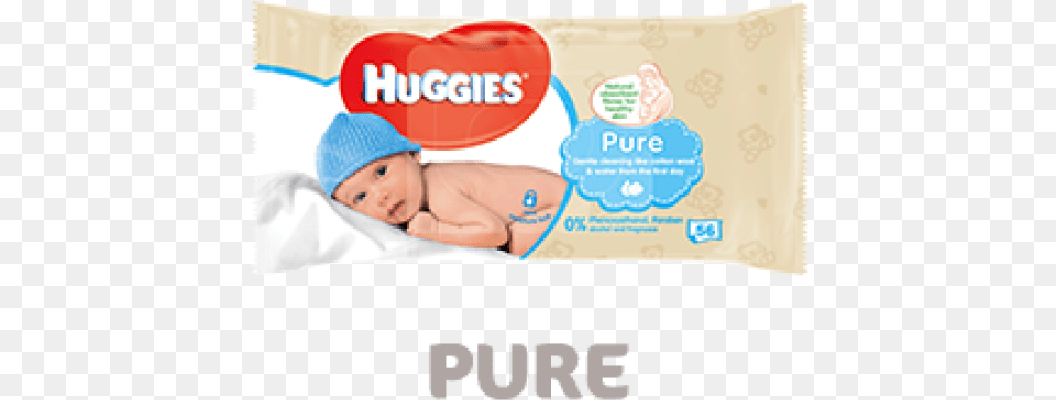 Huggies Pure Wipes 56s Huggies Pure Baby Wipes, Clothing, Hat, Newborn, Person Free Transparent Png