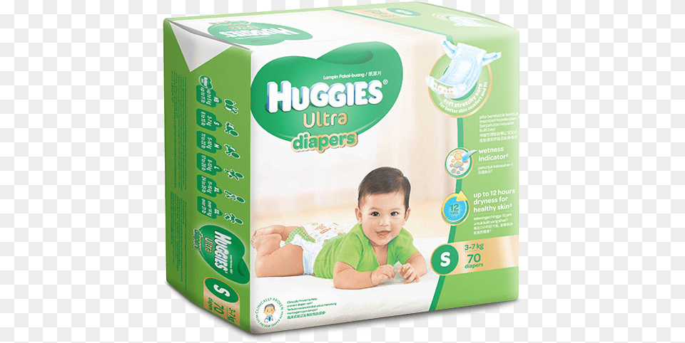 Huggies Ultra Diapers Price In Pakistan, Baby, Diaper, Person, Box Free Transparent Png