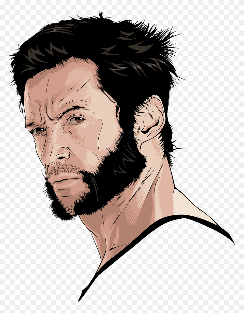 Hugh Jackman As Wolverine Clipart, Portrait, Photography, Person, Face Free Png Download
