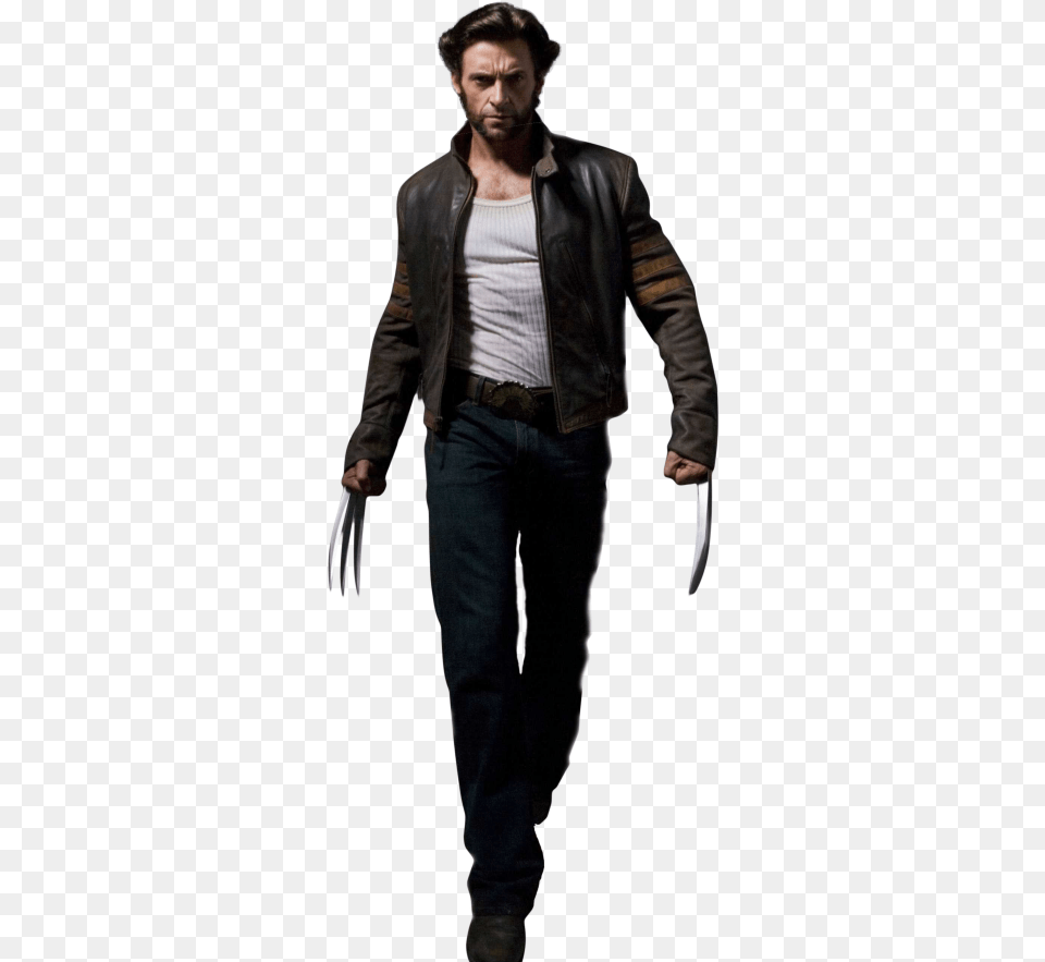 Hugh Jackman Wolverine, Clothing, Coat, Jacket, Adult Png Image