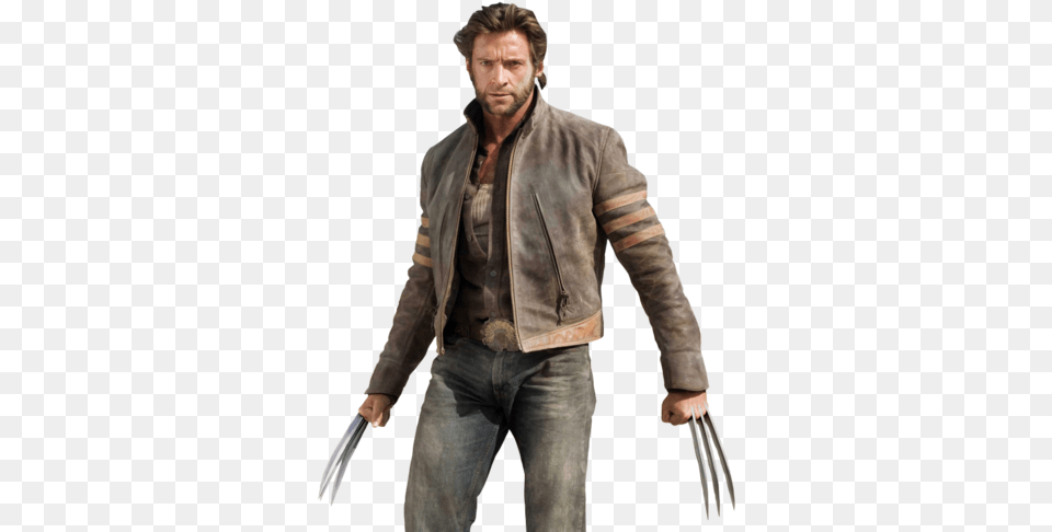 Hugh Jackman Wolverine Jacket, Clothing, Coat, Adult, Person Free Png