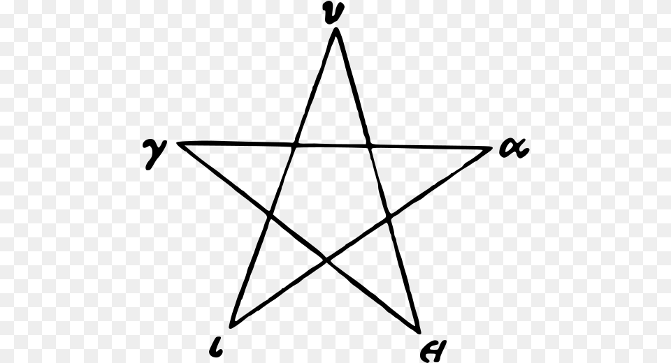 Hugieia Pentagram Draw A Big Star, Gray Png Image