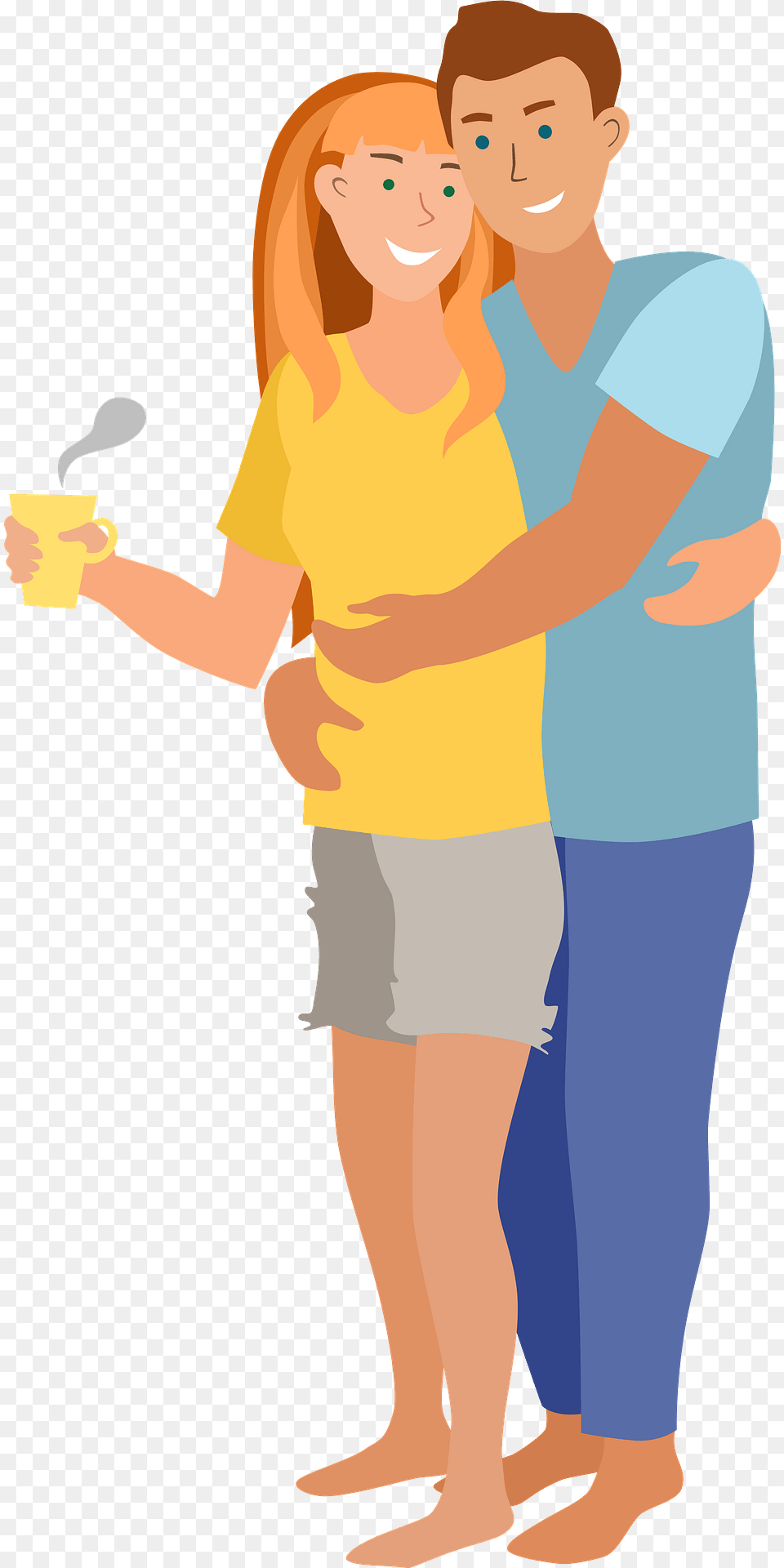 Hugs Clipart, Person, Clothing, Shorts, Face Free Png