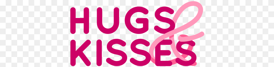 Hugs Kisses Valentine Lettering Design Graphic Design, Light, Text, Purple, Dynamite Free Transparent Png