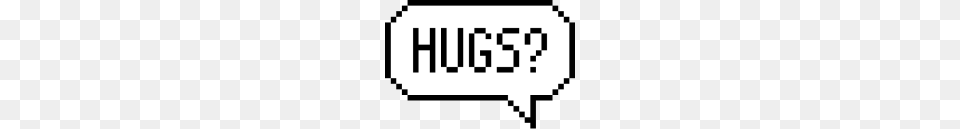 Hugs Pixelart Speech Bubble, Stencil, Text Png Image